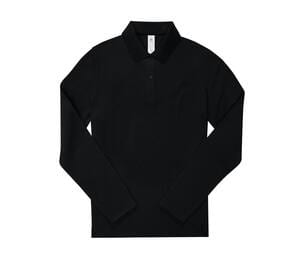 B&C BCW464 - Langärmeliges Poloshirt 210 für Damen Black
