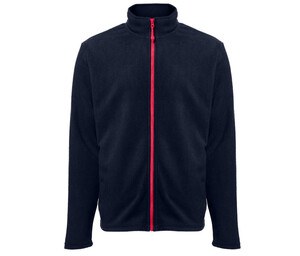 Black & Match BM700 - Herren Fleecejacke mit Reißverschluss Navy / Red