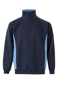 VELILLA 105704 - Zwei-Ton-Quarterzip-Sweatshirt