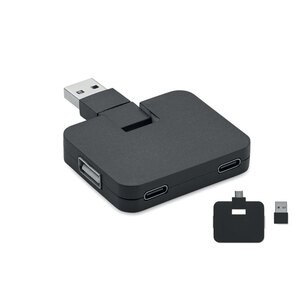 GiftRetail MO2254 - SQUARE-C 4 Port USB Hub