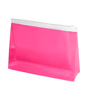EgotierPro 34054 - Transluzente PVC-Kulturtasche mit Reißverschluss SOFIE