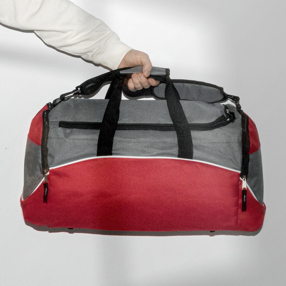 EgotierPro 37028 - Sporttasche 600D Polyester Große Öffnung Seitentaschen HALE