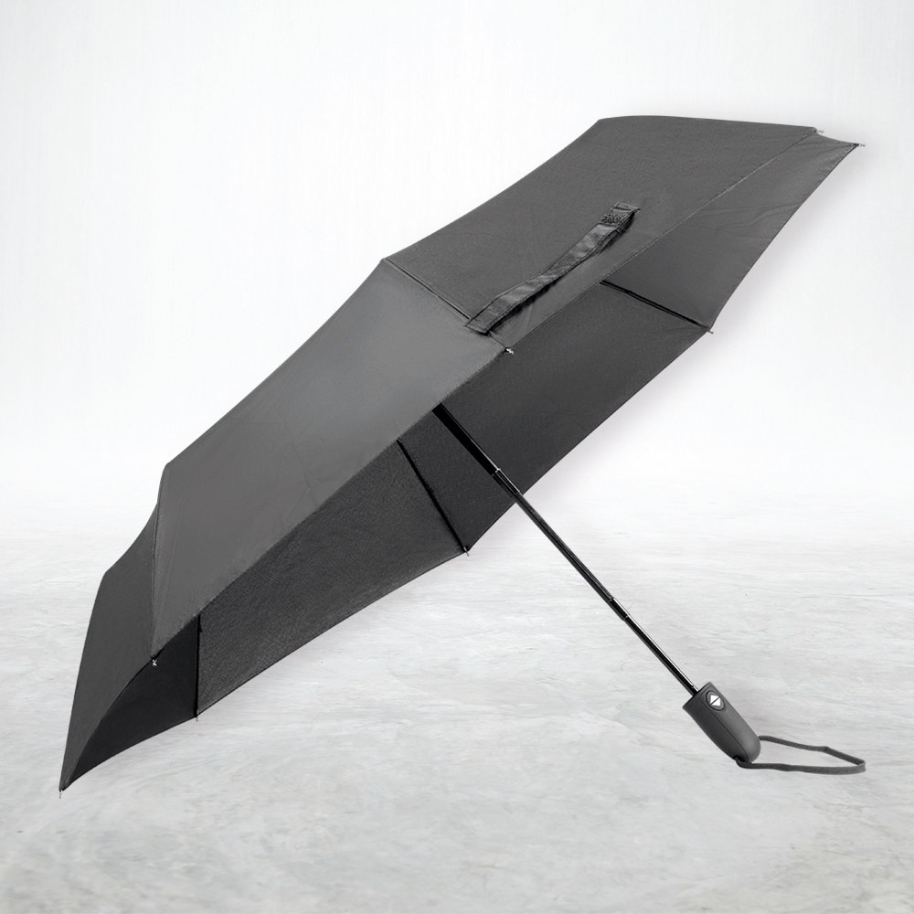 EgotierPro 38537RE - Automatischer RPET Pongee Regenschirm, 95 cm OPEN&CLOSE