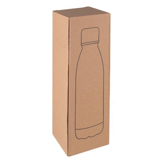 EgotierPro 39101 - Edelstahlflasche mit Spezialbeschichtung in Kartonbox SODA