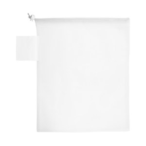 EgotierPro 50042 - Wiederverwendbare Polyester-Netztasche mit Bandverschluss ACHATS Weiß