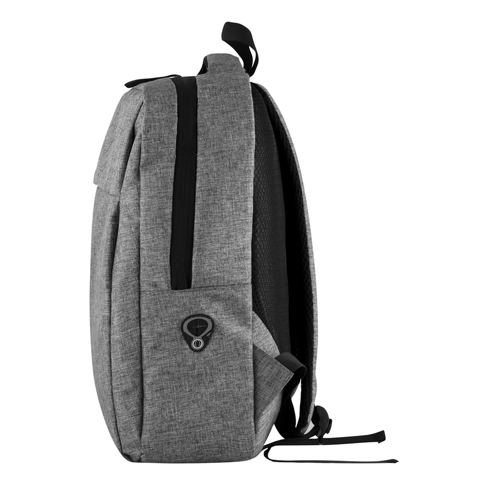 EgotierPro 50029 - RPET Material Rucksack mit Laptopfach & Kopfhörerausgang CHUCK