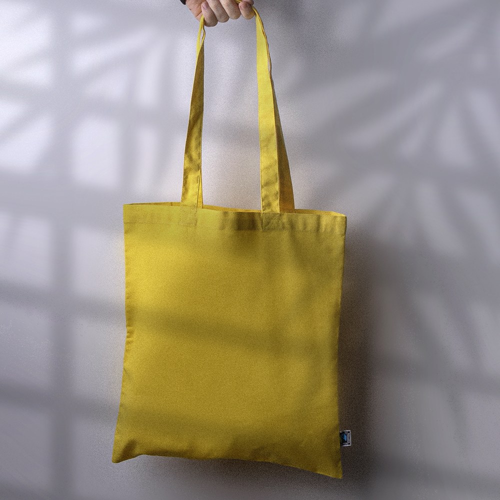 EgotierPro 53530 - Fairtrade Langgriff-Tasche, 180 gr/m², verschiedene Farben HARBOUR