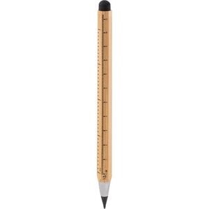 EgotierPro 53570 - Multifunktions-Bleistift aus Bambus mit Lineal TAATAHI Natural