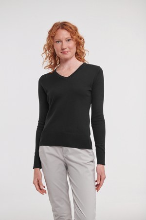 Russell Collection RU710F - Damen V-Neck Strick Pullover