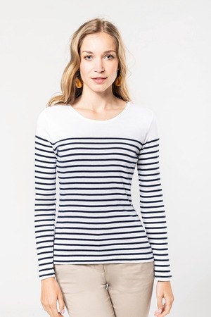 Kariban K386 - Damen-Langarm-Marineshirt