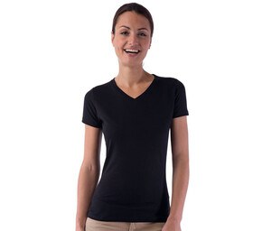 Sans Étiquette SE634 - Damen No Label V-Neck T-Shirt