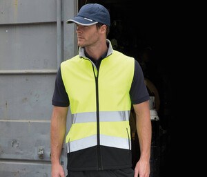 RESULT RS451 - Bodywarmer Softshell de travail haute visibilité