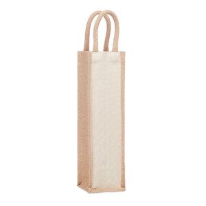 GiftRetail MO6258 - CAMPO DI VINO Flaschen-Geschenktasche Jute