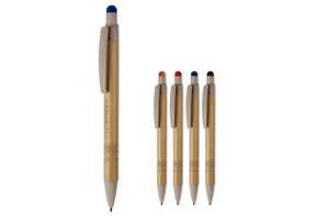 TopPoint LT87282 - Kugelschreiber Bambus mit Touchpen und Weizenstroh Elementen