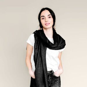 EgotierPro 37039 - Viskose Foulard mit Spike-Design SPIKE