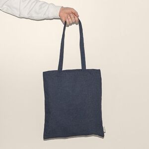 EgotierPro 50648 - Lange Henkeltasche aus 100% recycelter Baumwolle TELL